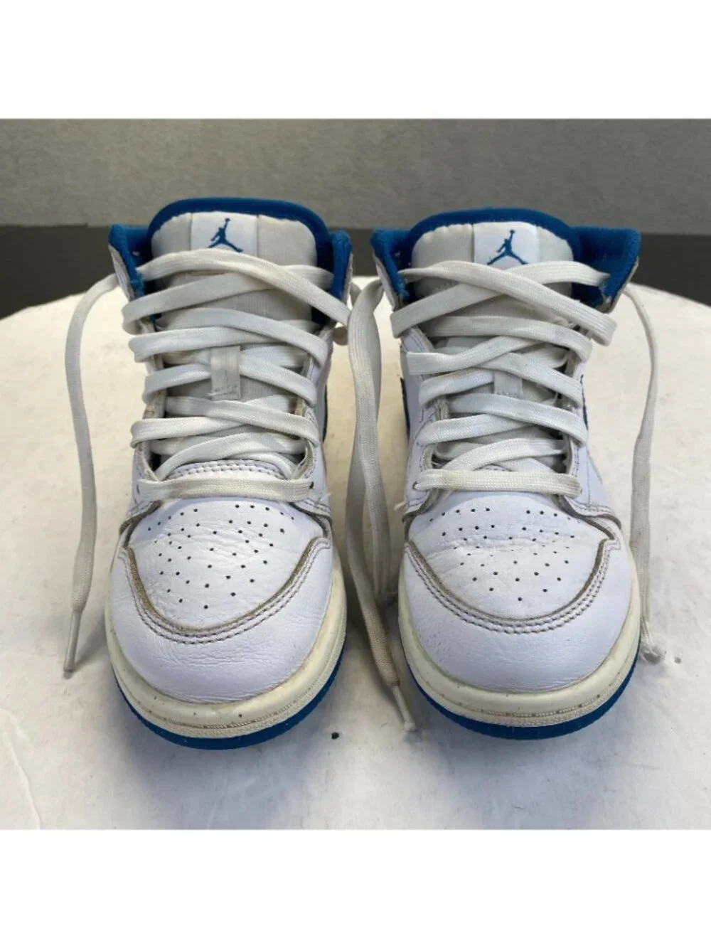 Air Jordan 1 Mid SE Industrial Blue GS FN7493-141 White / Sail/Blue Size 1Y
